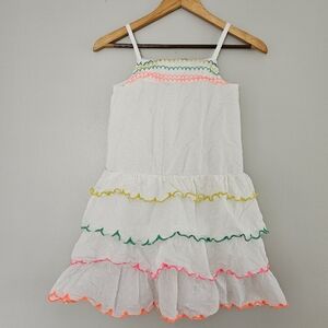 Mini Boden White Dress with Vibrant Accents